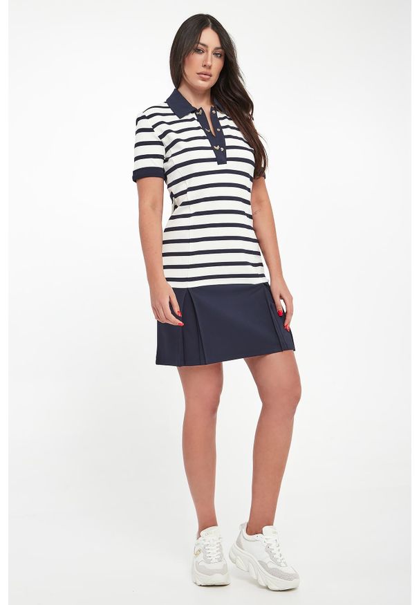 Liu Jo - Sukienka polo w paski LIU JO. Typ kołnierza: polo. Wzór: paski