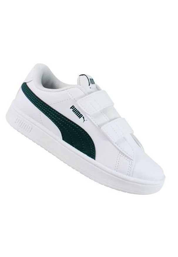 Buty do chodzenia dla dzieci Puma Rickie Classic. Zapięcie: rzepy. Kolor: biały. Materiał: guma, materiał, tkanina, syntetyk. Szerokość cholewki: normalna. Sport: turystyka piesza