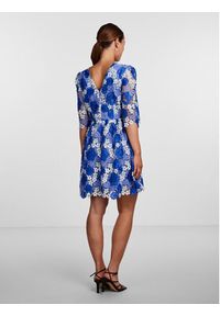 YAS Sukienka codzienna 26029716 Niebieski Regular Fit. Okazja: na co dzień. Kolor: niebieski. Materiał: syntetyk. Typ sukienki: proste. Styl: casual #6