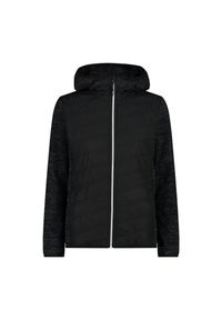 Damska kurtka z kapturem CMP. Typ kołnierza: kaptur. Kolor: czarny. Materiał: polar, puch #1