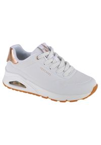 skechers - Baskets Femme UNO - GOLDEN AIR Skechers WHT 177094 Blanc Skechers. Kolor: biały. Materiał: syntetyk, materiał, tkanina, guma. Model: Skechers Sport. Sport: turystyka piesza