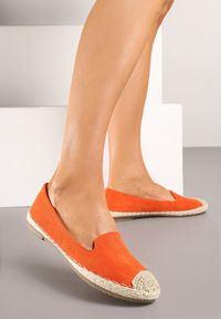 Renee - Pomarańczowe Espadryle z Motywem Plecionki Ralomea. Okazja: na imprezę, na co dzień. Kolor: pomarańczowy. Sezon: lato. Styl: casual, elegancki #6