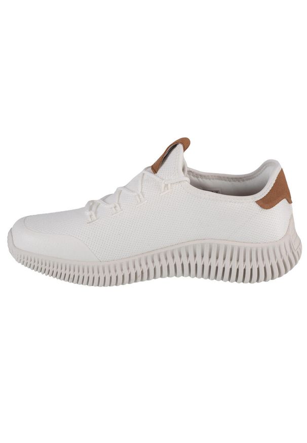 skechers - Buty do chodzenia męskie Skechers Bobs Geo City Dapper. Zapięcie: sznurówki. Kolor: biały. Materiał: syntetyk, tkanina, materiał. Szerokość cholewki: normalna. Sport: turystyka piesza