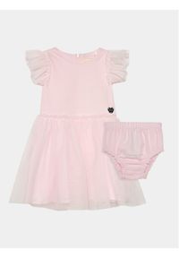 Guess Sukienka elegancka A4RK02 KC4T0 Różowy Regular Fit. Kolor: różowy. Materiał: syntetyk. Styl: elegancki #1