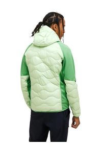 Kurtka Peak Performance puchowa męska Helium Down Hybrid Hood zielona - XXL. Kolor: zielony. Materiał: puch