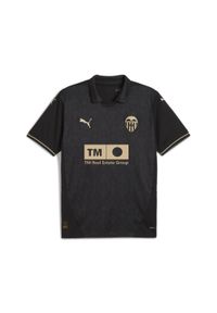 Puma - Męska koszulka wyjazdowa Valencia CF 24/25 PUMA Black Gold. Kolor: czarny, wielokolorowy, żółty. Sport: piłka nożna