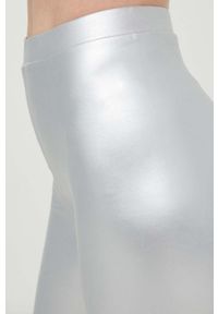 Answear Lab legginsy damskie kolor srebrny. Stan: podwyższony. Kolor: srebrny. Materiał: dzianina. Styl: wakacyjny #3