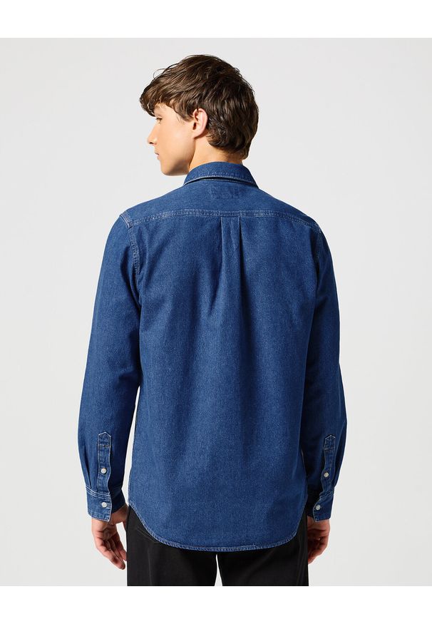 Wrangler - WRANGLER MĘSKA KOSZULA 1 PKT SHIRT DARK STONE 112357190 W5X2015411