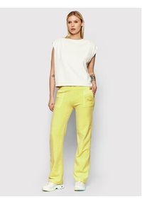 Juicy Couture Spodnie dresowe Delray JCCB221003 Żółty Regular Fit. Kolor: żółty. Materiał: bawełna, dresówka #4