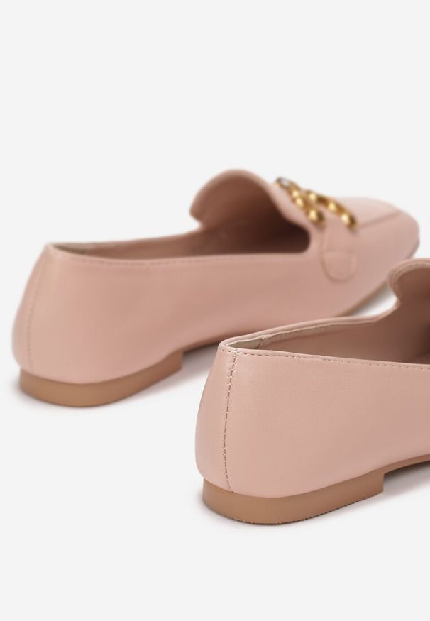 Born2be - Różowe Mokasyny Phinosa. Zapięcie: bez zapięcia. Kolor: różowy. Szerokość cholewki: normalna. Obcas: na obcasie. Styl: klasyczny. Wysokość obcasa: niski