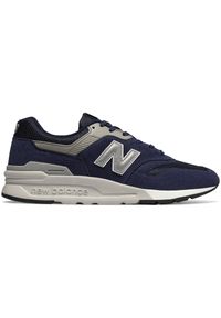 Buty New Balance CM997HCE - granatowe. Okazja: na co dzień. Kolor: niebieski. Materiał: guma, skóra, zamsz, materiał, syntetyk. Szerokość cholewki: normalna. Sezon: lato