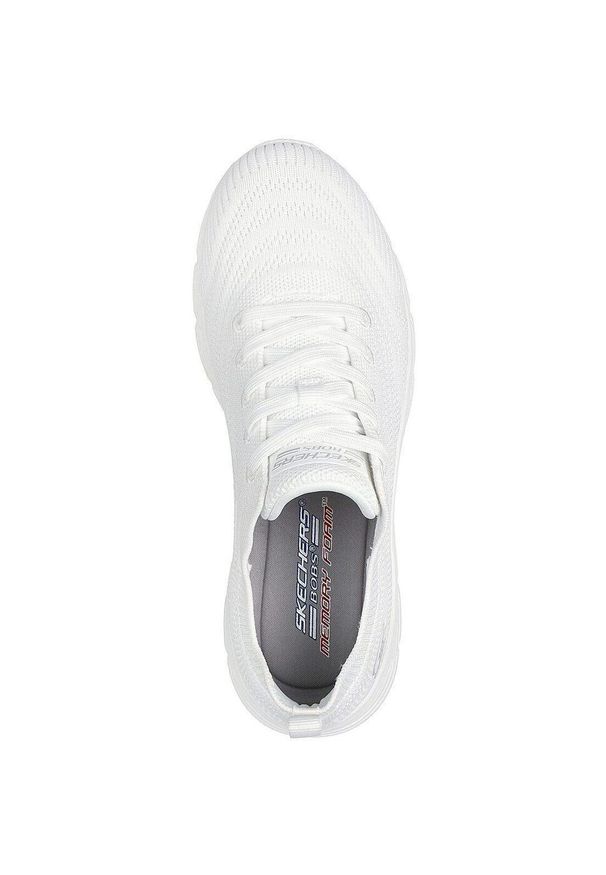 skechers - Adidasy Skechers Bobs Bflex Lo-gracef, Kobiety. Kolor: biały. Materiał: materiał