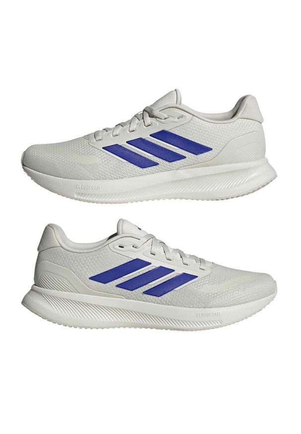 Adidas Runfalcon 5 Trainers – Szaro/Niebiesko/Białe – Rozmiar 8,5. Okazja: na co dzień. Kolor: szary, niebieski, wielokolorowy, biały. Sport: bieganie