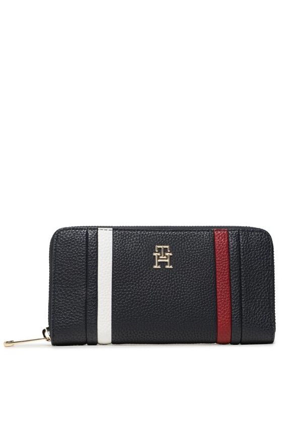 TOMMY HILFIGER - Duży Portfel Damski Tommy Hilfiger. Kolor: niebieski
