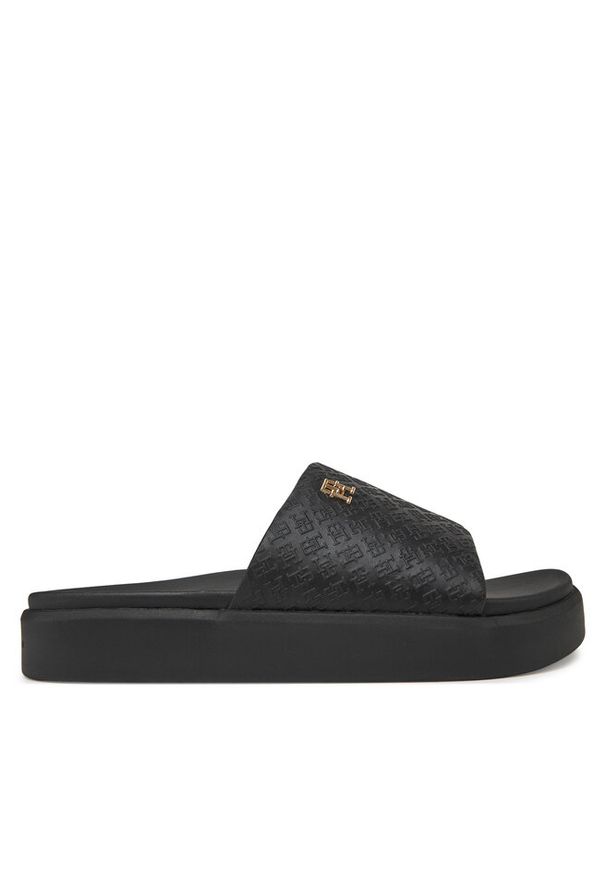 TOMMY HILFIGER - Klapki Tommy Hilfiger. Kolor: czarny. Obcas: na platformie