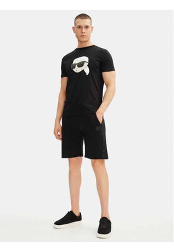 Karl Lagerfeld - KARL LAGERFELD Szorty sportowe 705071 552951 Czarny Regular Fit. Kolor: czarny. Materiał: bawełna. Styl: sportowy