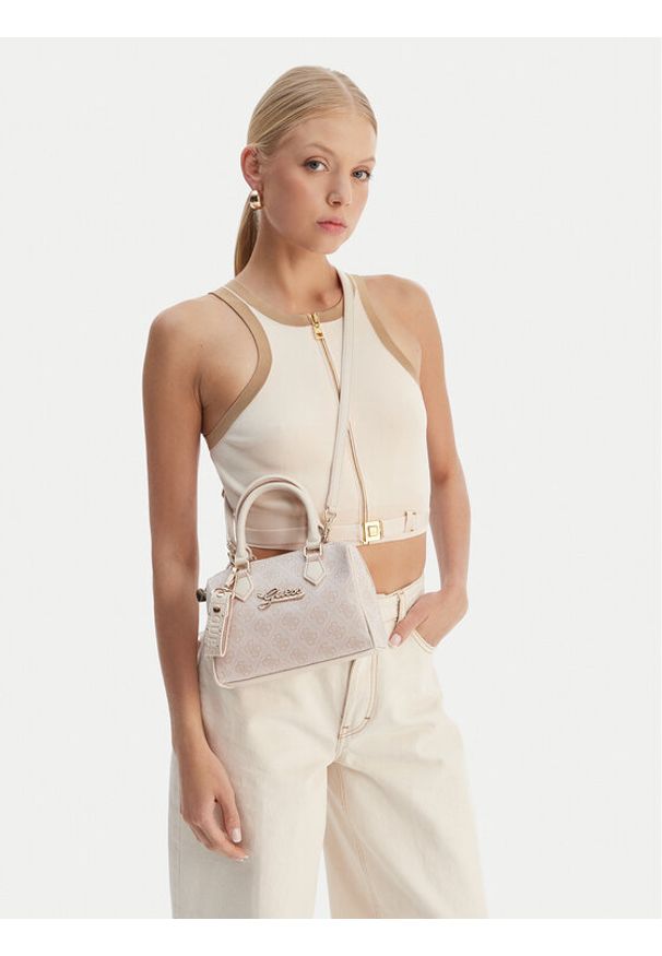 Guess Torebka J6GZ02 WFMF0 Écru. Kolor: kremowy. Materiał: skórzane