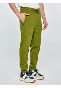 Big-Star - Spodnie męskie dresowe khaki Wladorp 301. Kolor: zielony. Materiał: dresówka. Wzór: nadruk, ze splotem #3