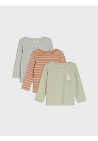 Sinsay - Koszulki z długimi rękawami 3 pack - zielony. Kolor: zielony. Długość rękawa: długi rękaw. Długość: długie #1