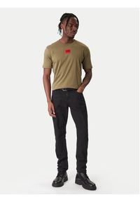 Hugo - HUGO T-Shirt Diragolino 50447978 Zielony Regular Fit. Kolor: zielony. Materiał: bawełna #3