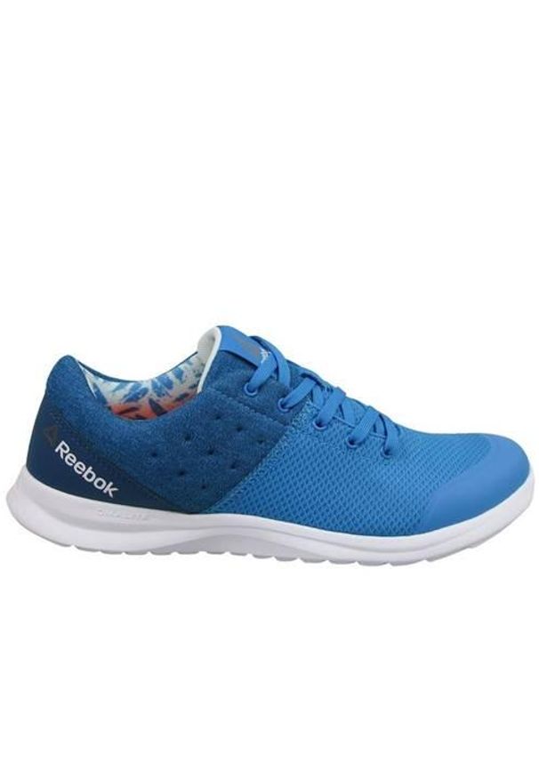 Buty treningowe damskie Reebok Dmx Lite Prime. Zapięcie: sznurówki. Kolor: niebieski. Materiał: guma, syntetyk, tkanina, materiał. Szerokość cholewki: normalna