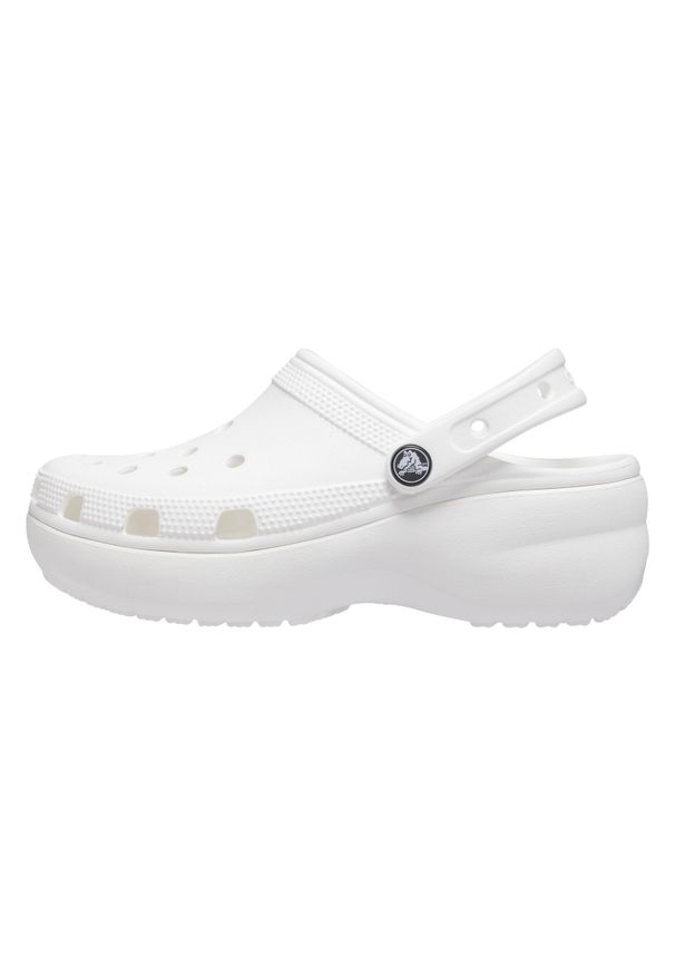 Chodaki damskie Crocs Classic Platform Clog. Kolor: biały. Obcas: na platformie. Styl: sportowy