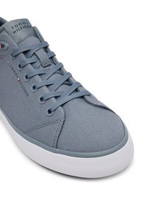 TOMMY HILFIGER - Tommy Hilfiger Tenisówki Th Hi Vulc Low Core Canvas FM0FM05396 Szary. Kolor: szary. Materiał: materiał
