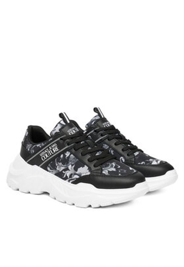 Versace Jeans Couture Sneakersy 79YA3SC2 Czarny. Kolor: czarny. Materiał: skóra