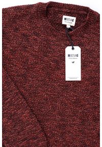 Mustang - MĘSKI SWETER MUSTANG Muline Jumper GARNET 1006554 7146. Kolor: czerwony. Wzór: melanż #5