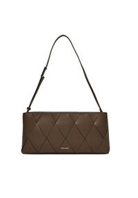 Calvin Klein Torebka Ck Woven Elongated Shoulder Bag K60K612992 Brązowy. Kolor: brązowy. Materiał: skórzane #4