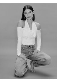 Reserved - Jeansy barrel leg - niebieski. Kolor: niebieski #1