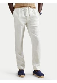 Polo Ralph Lauren Spodnie materiałowe 710940611008 Biały Tapered Fit. Kolor: biały. Materiał: len #1