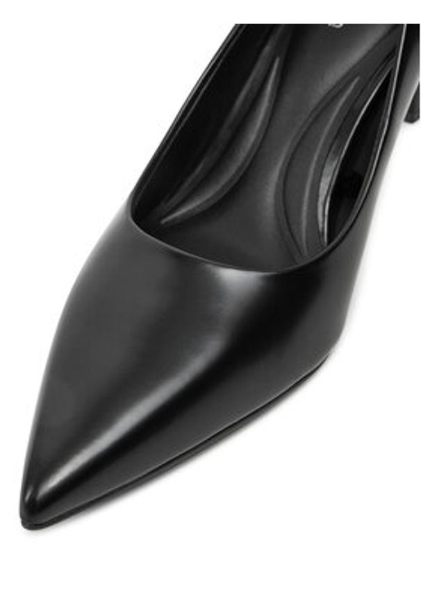 Calvin Klein Szpilki Heel Pump 70 - Brush L HW0HW02446 Czarny. Kolor: czarny. Materiał: skóra. Obcas: na szpilce