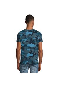 SOL'S - Męska Koszulka Camo. Kolor: niebieski