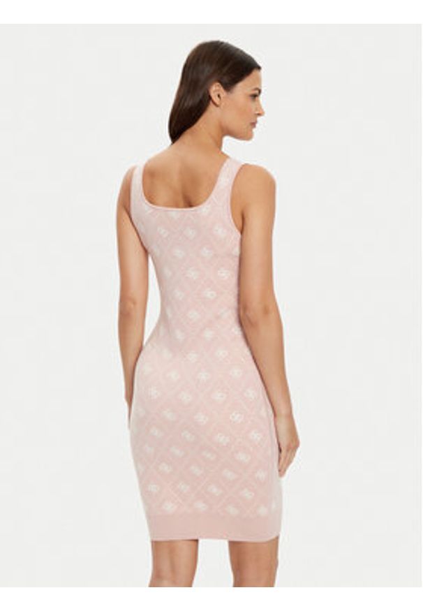 Guess Sukienka dzianinowa W4BK98 Z3JD2 Różowy Bodycon Fit. Kolor: różowy. Materiał: syntetyk. Typ sukienki: bodycon
