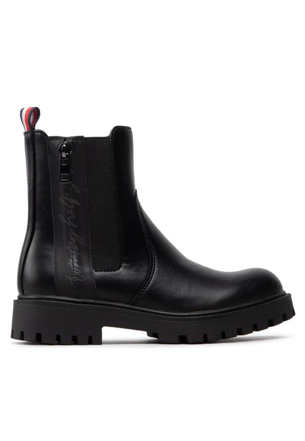 TOMMY HILFIGER - Tommy Hilfiger Kozaki Cheksea Boot T3A5-32390-1355 Czarny. Kolor: czarny. Materiał: skóra