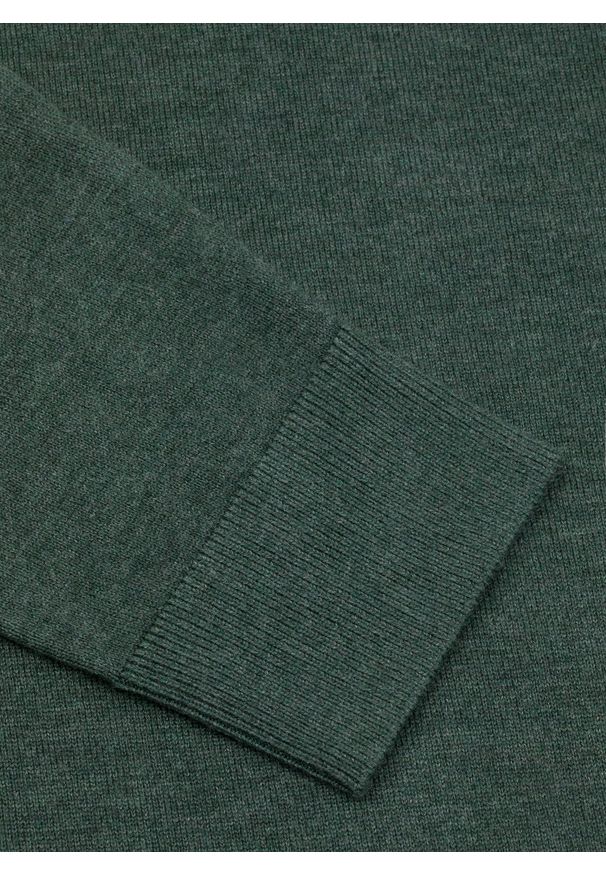 Pako Lorente - PAKO LORENTE – Zielony sweter męski o-neck. Okazja: na co dzień. Kolor: zielony, brązowy. Materiał: poliester, wiskoza. Sezon: jesień. Styl: casual