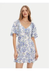 Roxy Sukienka letnia Mercado Mini Crepe ERJWD03868 Biały Regular Fit. Kolor: biały. Materiał: wiskoza. Sezon: lato. Długość: mini