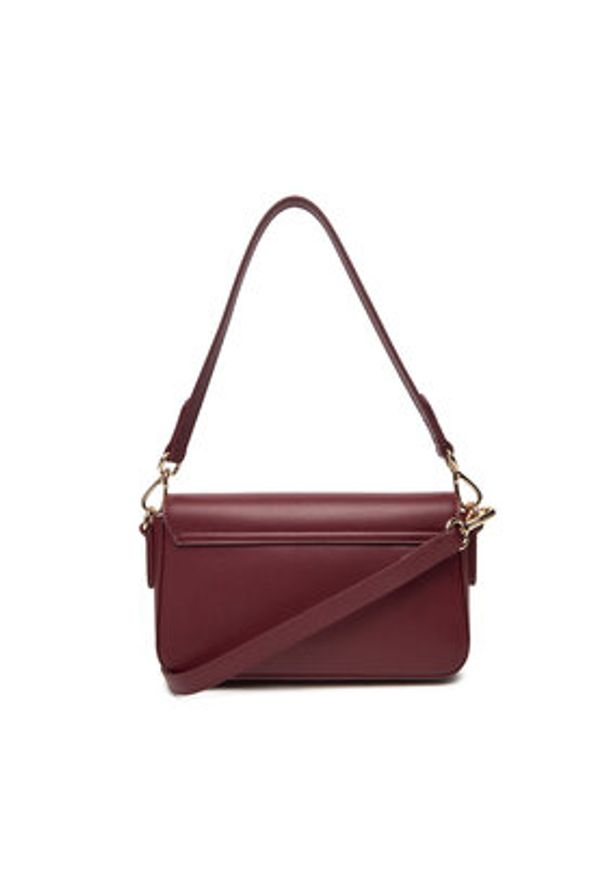 TOMMY HILFIGER - Tommy Hilfiger Torebka Th Icon Conv AW0AW17677 Bordowy. Kolor: czerwony. Materiał: skórzane