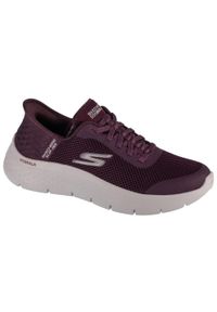 skechers - Buty sportowe Sneakersy damskie, Slip-Ins: GO WALK Flex - Grand Entry. Kolor: czerwony, wielokolorowy, brązowy. Sport: turystyka piesza