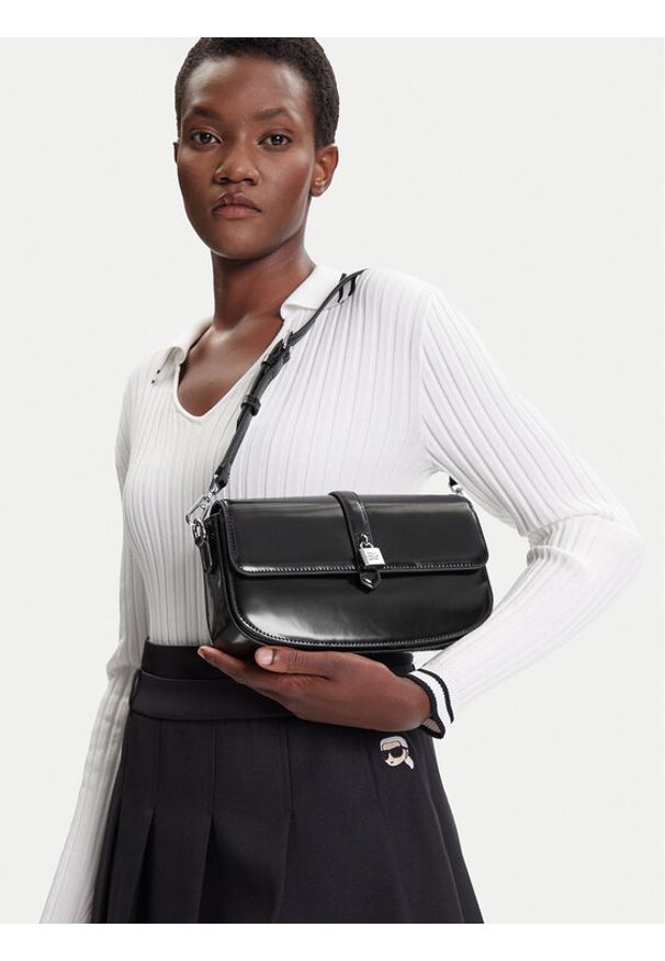 Karl Lagerfeld - KARL LAGERFELD Torebka A3W30287 Czarny. Kolor: czarny. Materiał: skórzane