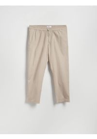 Reserved - Bawełniane spodnie jogger - beżowy. Kolor: beżowy. Materiał: bawełna #1