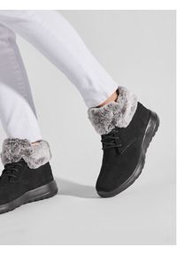 skechers - Skechers Botki On The Go Joy 144042/BKGY Czarny. Kolor: czarny. Materiał: skóra, zamsz #5