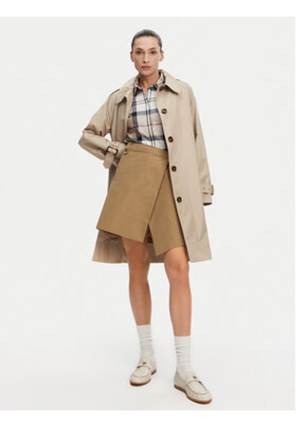 Barbour Trencz Maia Showerproof LSP0211SN11 Beżowy Regular Fit. Kolor: beżowy. Materiał: syntetyk