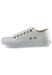 Big-Star - Białe Trampki Big Star Damskie Lekkie Buty. Okazja: na spacer. Kolor: biały. Materiał: guma, jeans, materiał. Szerokość cholewki: normalna. Sezon: lato #4