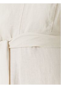 United Colors of Benetton - United Colors Of Benetton Kombinezon 4AGHDT00E Beżowy Wide Leg. Kolor: beżowy. Materiał: len #3