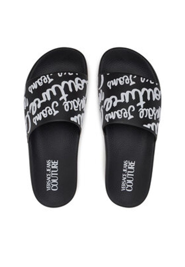 Versace Jeans Couture Klapki 78VA3SQ1 Czarny. Kolor: czarny