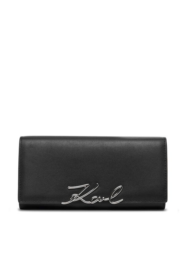 Karl Lagerfeld - KARL LAGERFELD Portfel B2W32014 Czarny. Kolor: czarny. Materiał: skóra