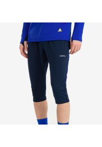 KIPSTA - Spodnie piłkarskie Kipsta CLR 3/4. Kolor: niebieski. Materiał: materiał, poliester, elastan, guma. Sport: piłka nożna #1