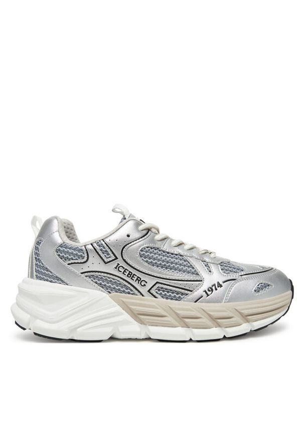 Iceberg Sneakersy IU1706 Srebrny. Kolor: srebrny. Materiał: skóra